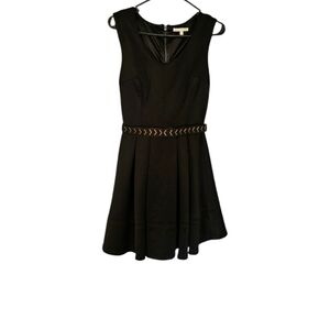 Chord Women's Black Sleeveless Dress with Gold Accents Size 3